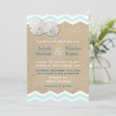 Faire-part de mariage Dollars De Sable De Plage (Debout devant)