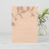 Faire-part de mariage d'ombre botanique - Orange (Debout devant)