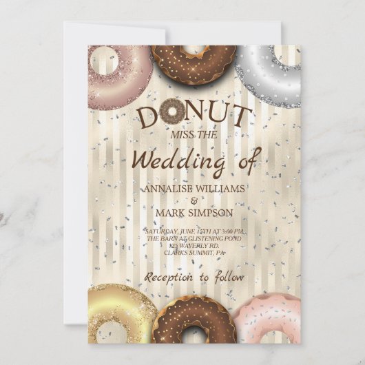 FAIRE-PART DE MARIAGE DONUT (Devant)