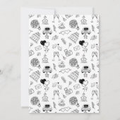 Faire-part de mariage Doodle tiré à la main (Dos)