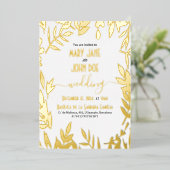 Faire-part de mariage d'or (Debout devant)