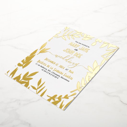 Faire-part de mariage d'or (Rotation)