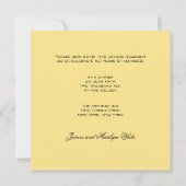 Faire-part de mariage d'or (Dos)