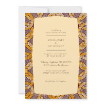 Faire-part de mariage d'or Ankara Kitenge