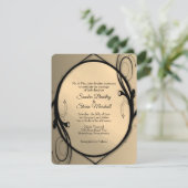 Faire-part de mariage d'or antique (Debout devant)