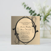 Faire-part de mariage d'or antique Imaginaire (Debout devant)