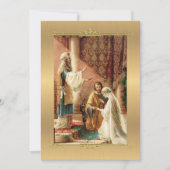 Faire-part de mariage d'or catholique traditionnel (Devant)