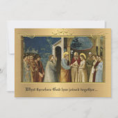 Faire-part de mariage d'or catholique traditionnel (Devant)