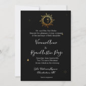 Faire-part de mariage d'or Celestial Boho (Devant)