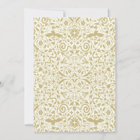 Faire-part de mariage d'or d'art déco des années (Dos)