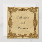 Faire-part de mariage d'or de conte de fées (Dos)