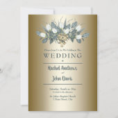 Faire-part de mariage d'or des Tulipes blanches (Devant)