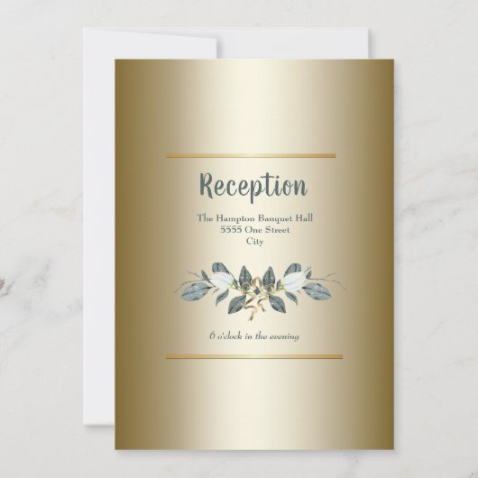 Faire-part de mariage d'or des Tulipes blanches (Dos)