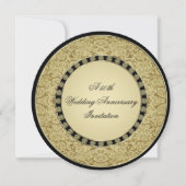 Faire-part de Mariage d'Or Flourish (Devant)