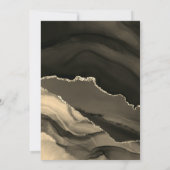 Faire-part de mariage d'or noir et champagne (Dos)