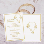 Faire-part de mariage d'or Papillons Design de coe
