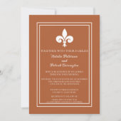 Faire-part de mariage d'Orange Brûlé (Devant)