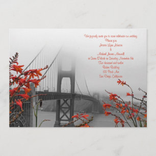 Faire-part de mariage d'Orange Golden Gate