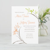 Faire-part de mariage d'orchidée (Debout devant)