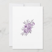 Faire-part de mariage d'orchidée aquarelle (Dos)