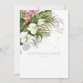 Faire-part de mariage d'orchidée blanche (Dos)