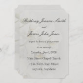 Faire-part de mariage d'orchidée dépoli simple (Devant / Derrière)