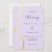Faire-part de mariage d'orchidée pâle à feuille d' (Devant)
