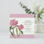 Faire-part de mariage d'orchidée rose de Cattleya (Debout devant)