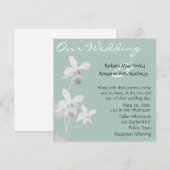 Faire-part de mariage d'orchidées (Devant / Derrière)