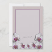 Faire-part de mariage d'orchidées (Dos)