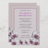 Faire-part de mariage d'orchidées (Devant / Derrière)