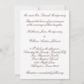 faire-part de mariage d'orchidées vertes (Dos)