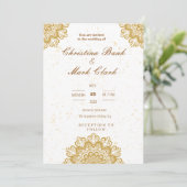 Faire-part de mariage doré (Debout devant)