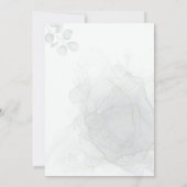 Faire-part de mariage doré à la verdure d'eucalypt (Dos)