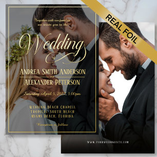 Faire-part de mariage double face avec photos
