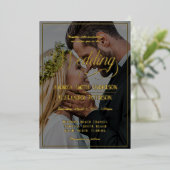 Faire-part de mariage double face avec photos (Debout devant)