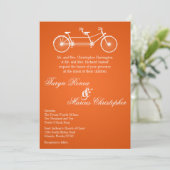 faire-part de mariage double orange 5x7 (Debout devant)