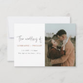 Faire-part de mariage double photo moderne (Devant)