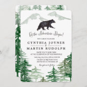Faire-part de mariage d'ours rustique (Devant / Derrière)