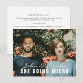 Faire-part de mariage downsized avec photo moderne (Devant / Derrière)