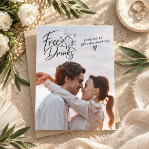 Faire-Part de Mariage Drinks Gratuits Photo Enregi