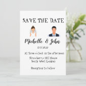 Faire-part de mariage drôle (Debout devant)