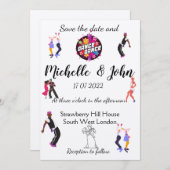 Faire-part de mariage drôle  (Devant / Derrière)