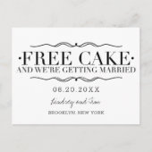 Faire-part de mariage drôle de gâteau gratuit (Devant)
