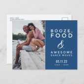 Faire-Part de Mariage Drôle Photo Moderne (Devant / Derrière)