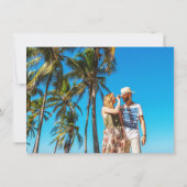 Faire-part de mariage drôle sur la plage à conserv (Dos)