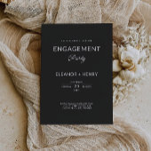 Faire-part de mariage du Black Engagement Party