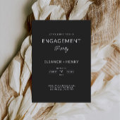 Faire-part de mariage du Black Engagement Party