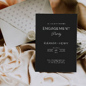 Faire-part de mariage du Black Engagement Party