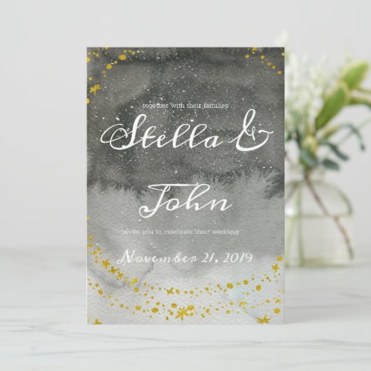 Faire-part de mariage du Boho céleste (Debout devant)